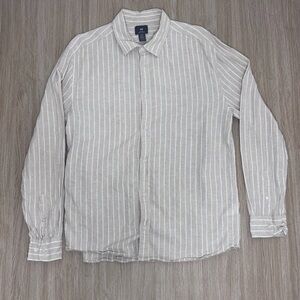 H&M Light Gray Striped Casual Shirt